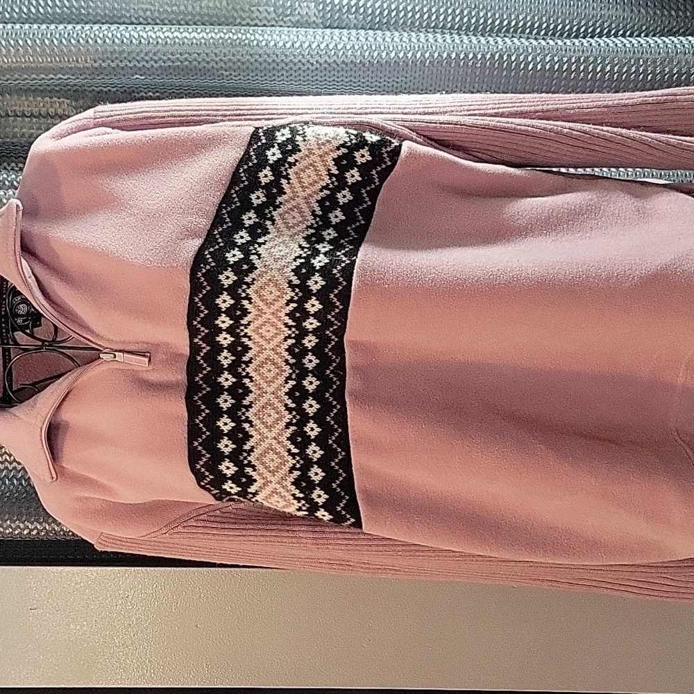 Debbie Morgan Soft Pink Quarter Zip Sweatshirt